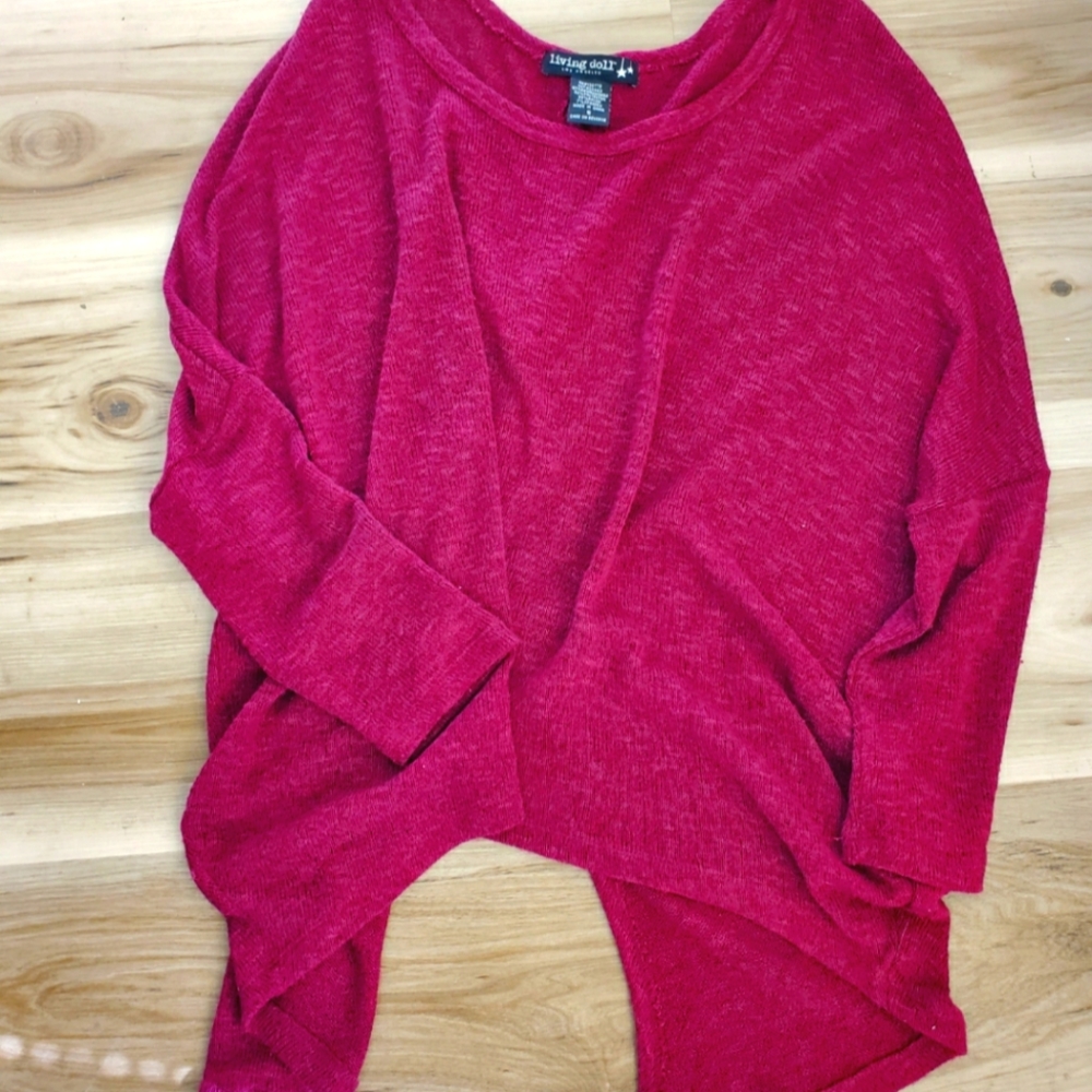 Living Doll Lightweight Button Back Sweater